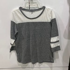 Grey and white causal shirt